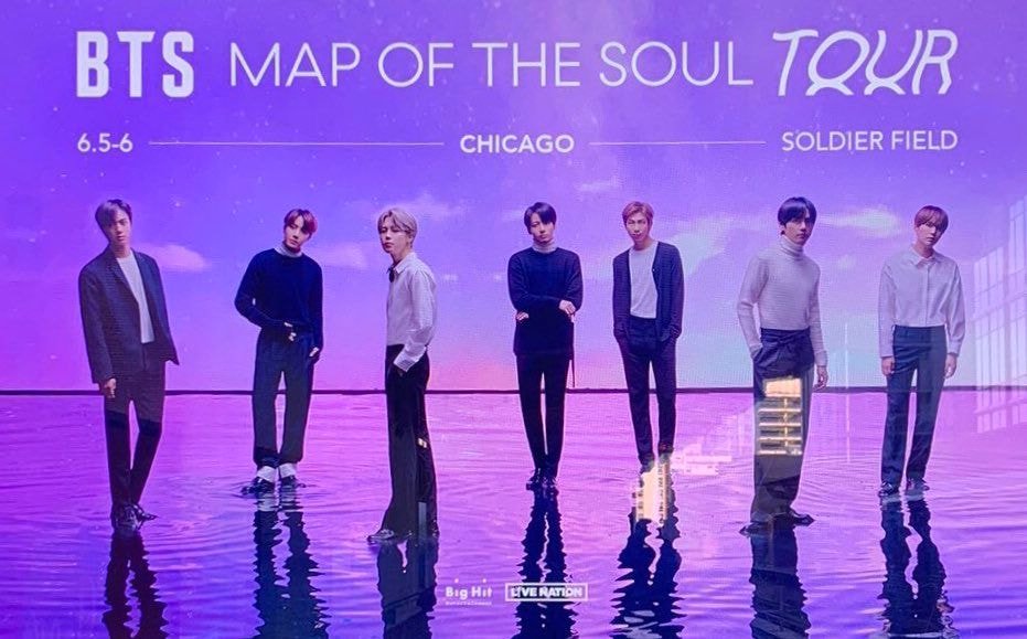 #방탄소년단 미국 투어 콘서트 포스터
