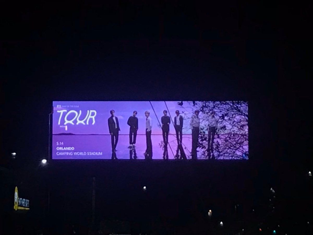 #방탄소년단 미국 투어 콘서트 포스터