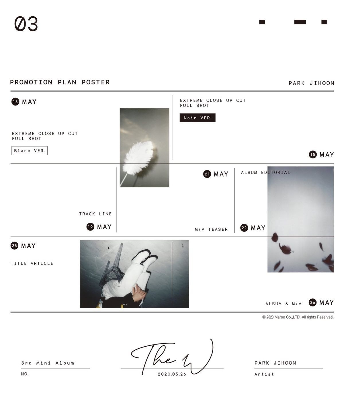 #박지훈 3rd MINI ALBUM [The W] PROMOTION PLAN