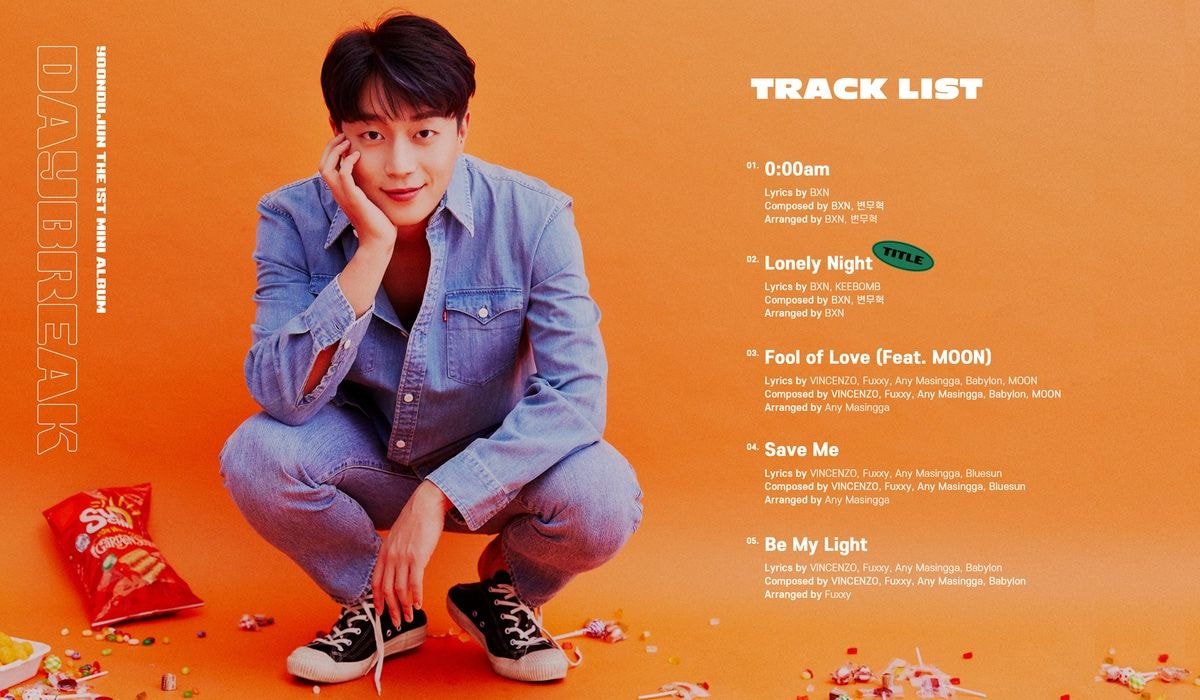 윤두준 THE 1st MINI ALBUM [Daybreak] TRACK LIST