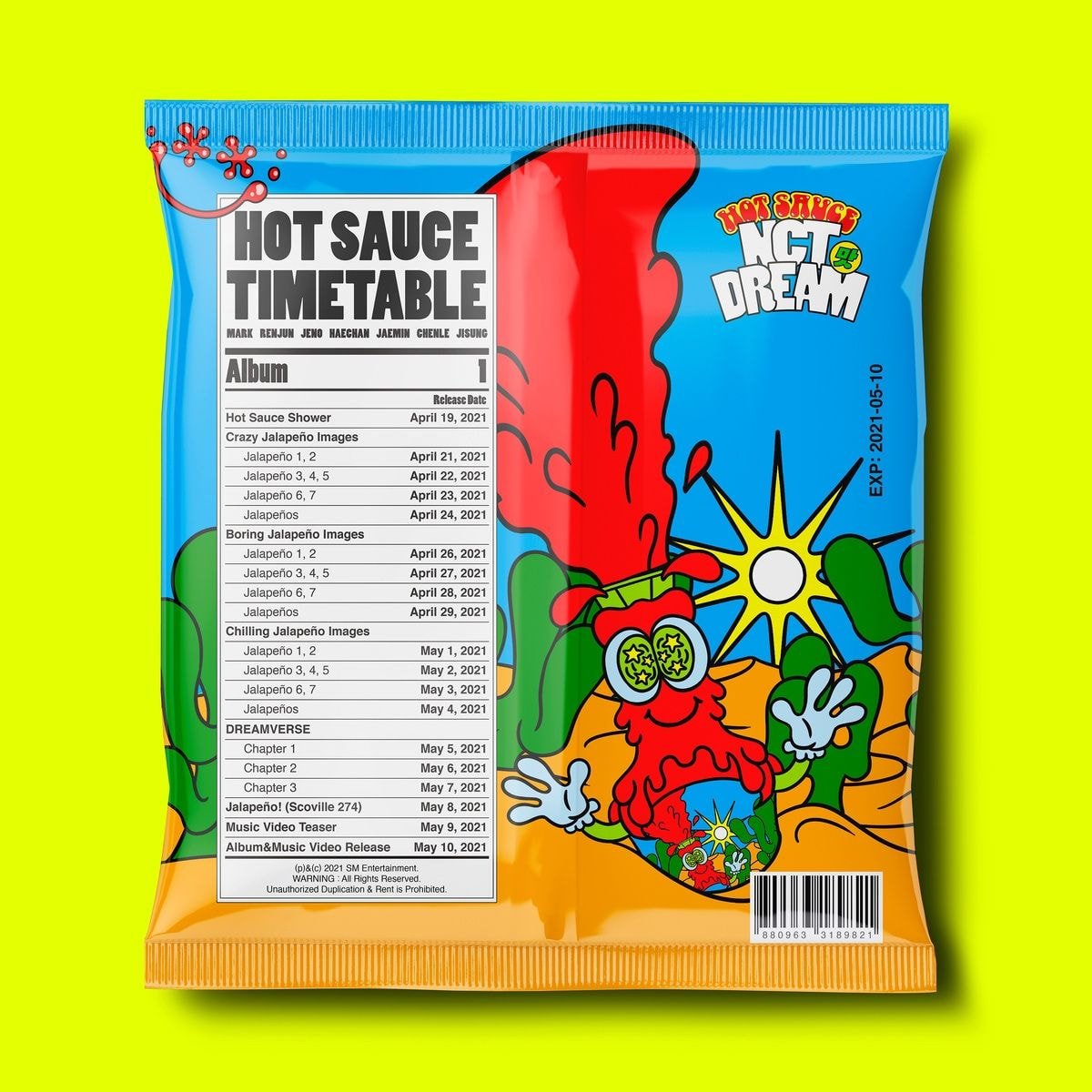 Hot Sauce Shower NCT DREAM The 1st Album 〖맛 (Hot Sauce)〗
