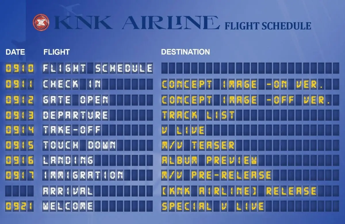 크나큰(KNK) 컴백 스케줄러 3RD MINI ALBUM[KNK AIRLINE✈]FLIGHT SCHEDULE
