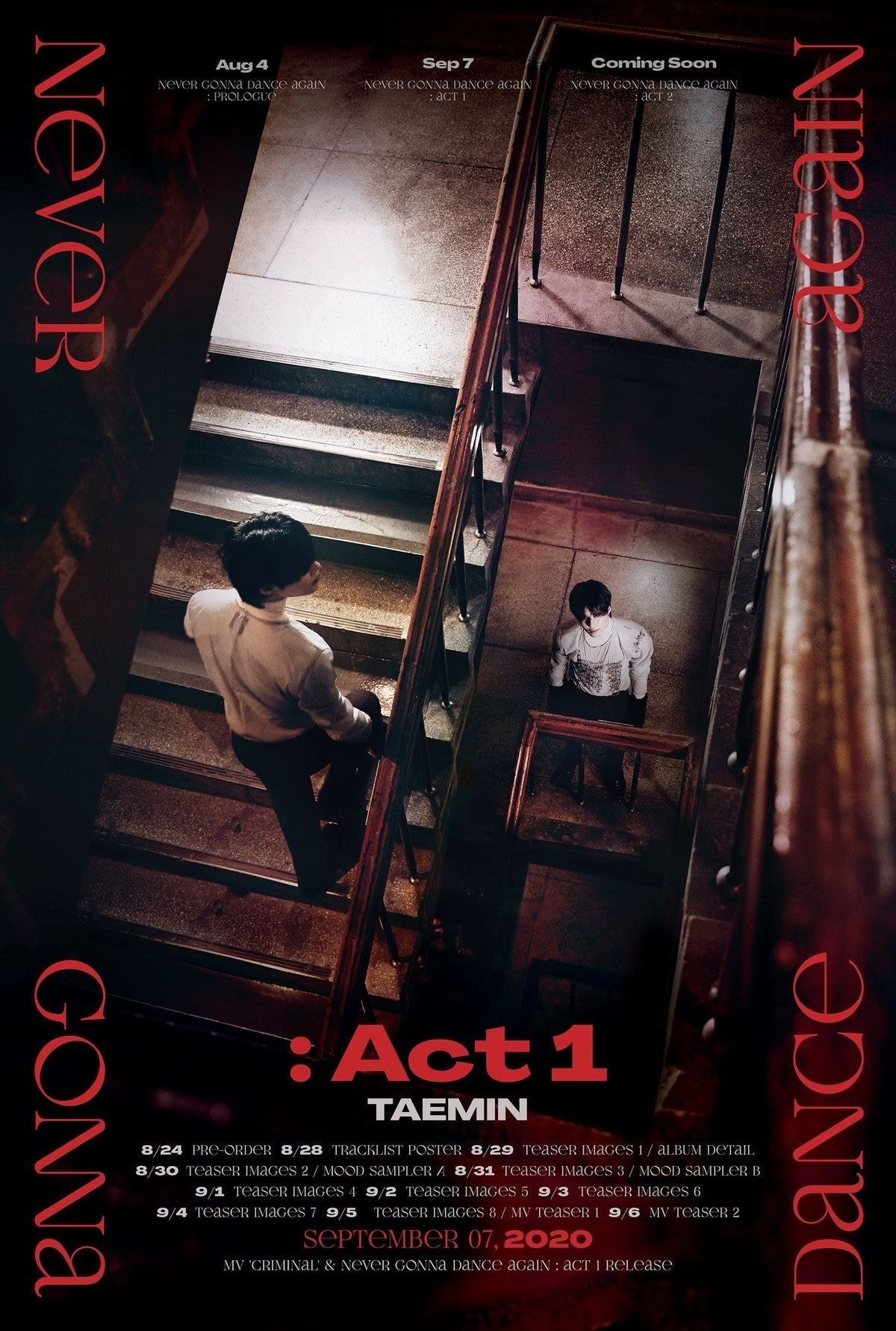 태민 정규 3집 ‘Never Gonna Dance Again’ Act 1 9월 7일 공개