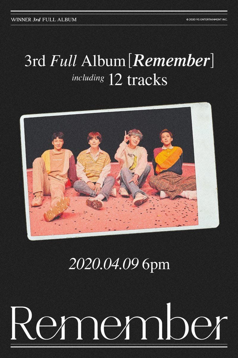 #WINNER (#위너) 3rd FULL ALBUM [Remember] MAIN POSTER
