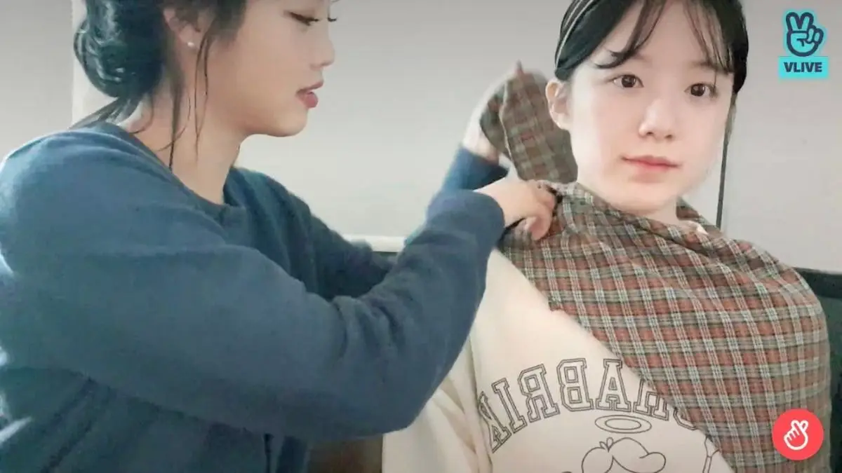 오늘자 브이앱속 (여자)아이들 슈화