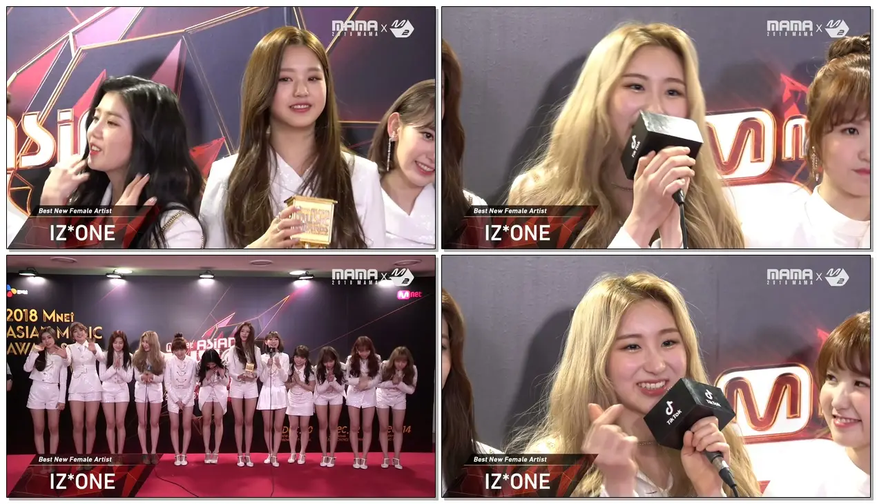 #2018MAMAxM2 #틱톡 #TikTok [2018MAMA x M2] 아이즈원(IZ*ONE) at 땡큐스테이지(Thank You Stage) in KOREA