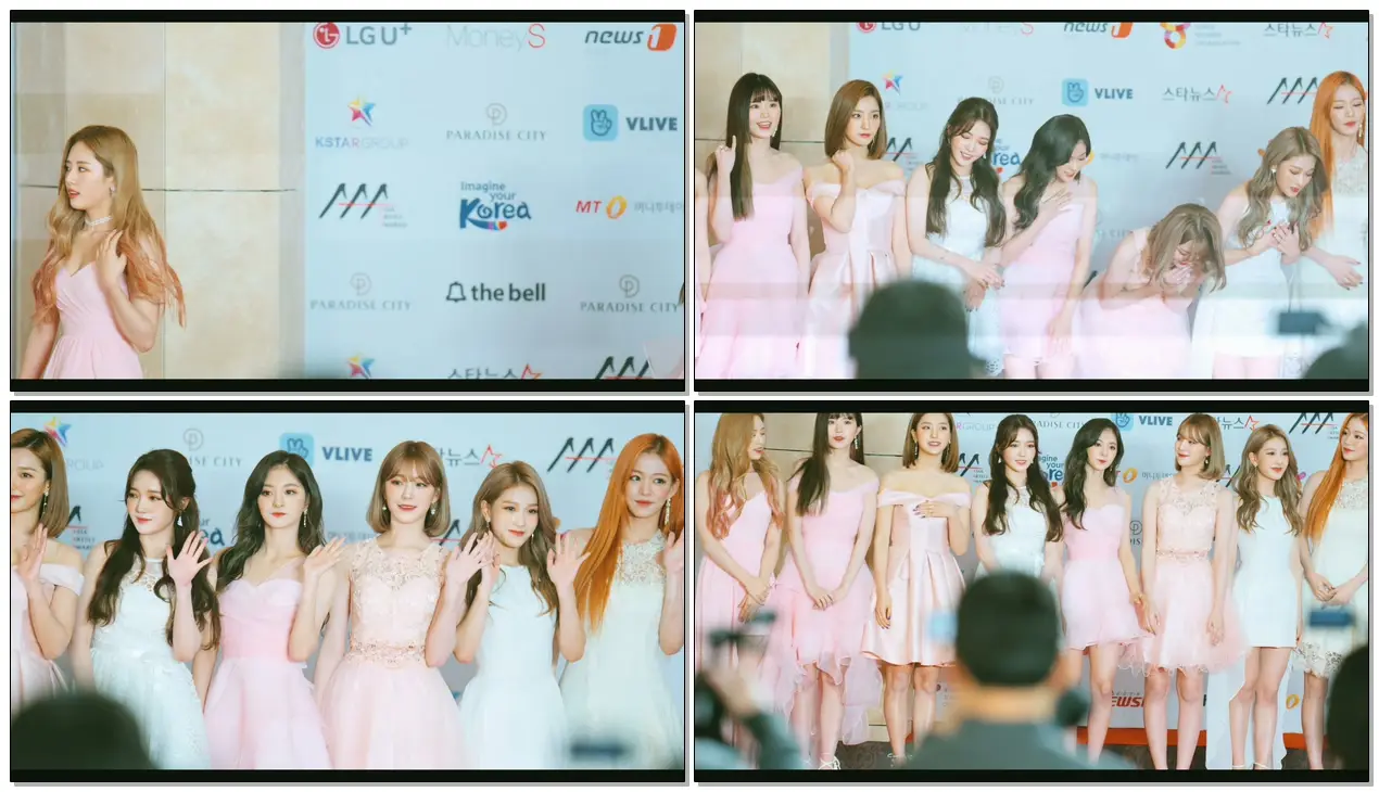 프로미스나인 (fromis_9) 레드카펫 AAA@181128 [ 4k Fancam/직캠