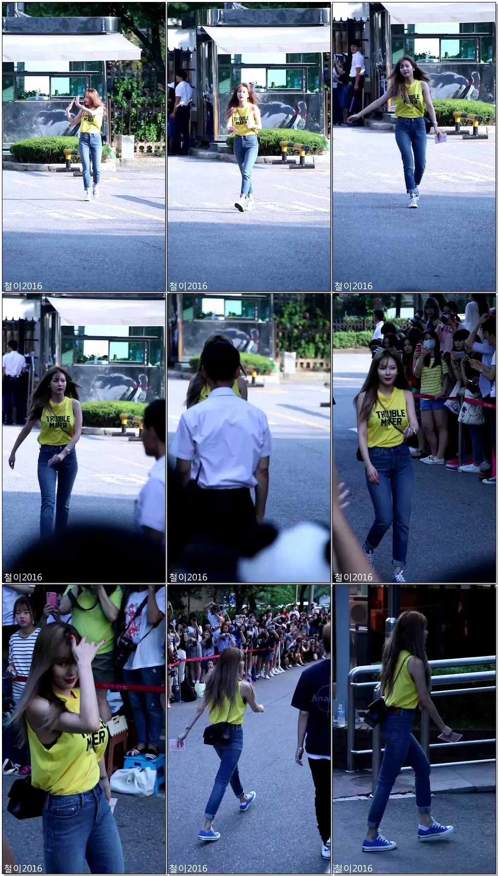 160805 (출근길) 현아 BY 철이 - kbs 공개홀 뮤직뱅크(직캠/fancam)