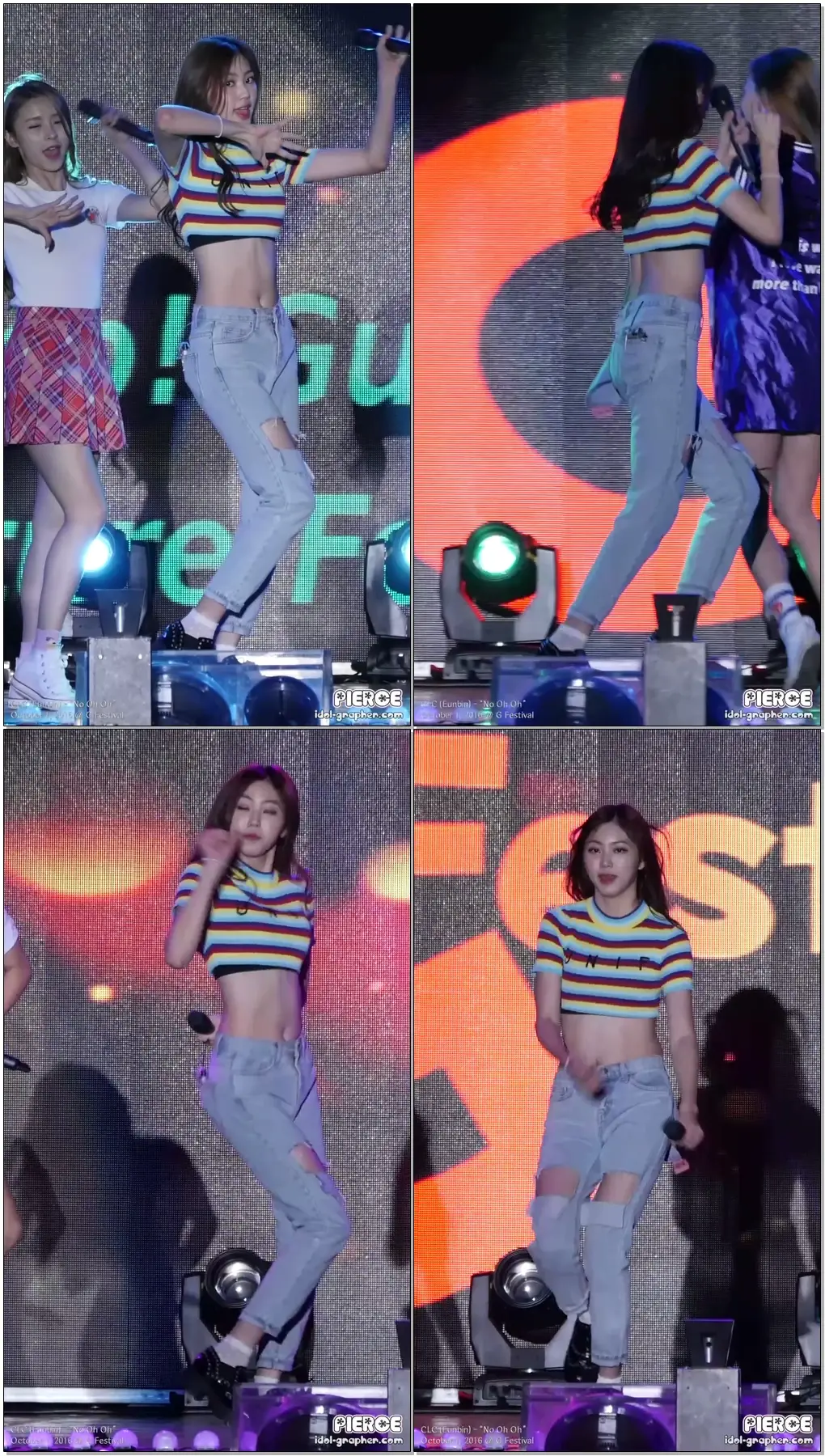 [161001] CLC (권은빈 Eunbin) - 아니야 (점프구로 아시아 청소년 음악제) 직캠/Fancam by PIERCE