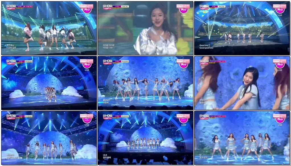 160629 GUGUDAN (구구단) - Good Boy (굿보이) + Wonderland (원더랜드) @ 쇼챔피언