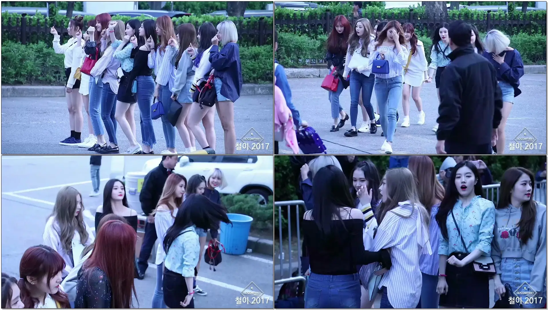 170421 FULL-HD (출근길) 프리스틴(PRISTIN) 전체 BY 철이 147Company - kbs 뮤직뱅크 신관공개홀(직캠/fancam)
