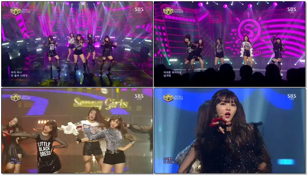 161204 인기가요 써니걸스 - 택시 (Sunny Girls - Taxi) 여자친구 은하, 우주소녀 성소, 오마이걸 유아, 구구단 나영, 모모랜드 낸시 #우주정거장