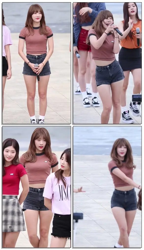 DIA 다이아 EUNICE 유니스 내친구의남자친구+웬지+널기다려+해피엔딩+그길에서 직캠/Fancam @ 버스킹 by 까리뽕삼