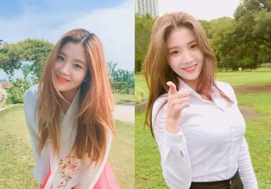 아이즈원 권은비 멜빵 원피스