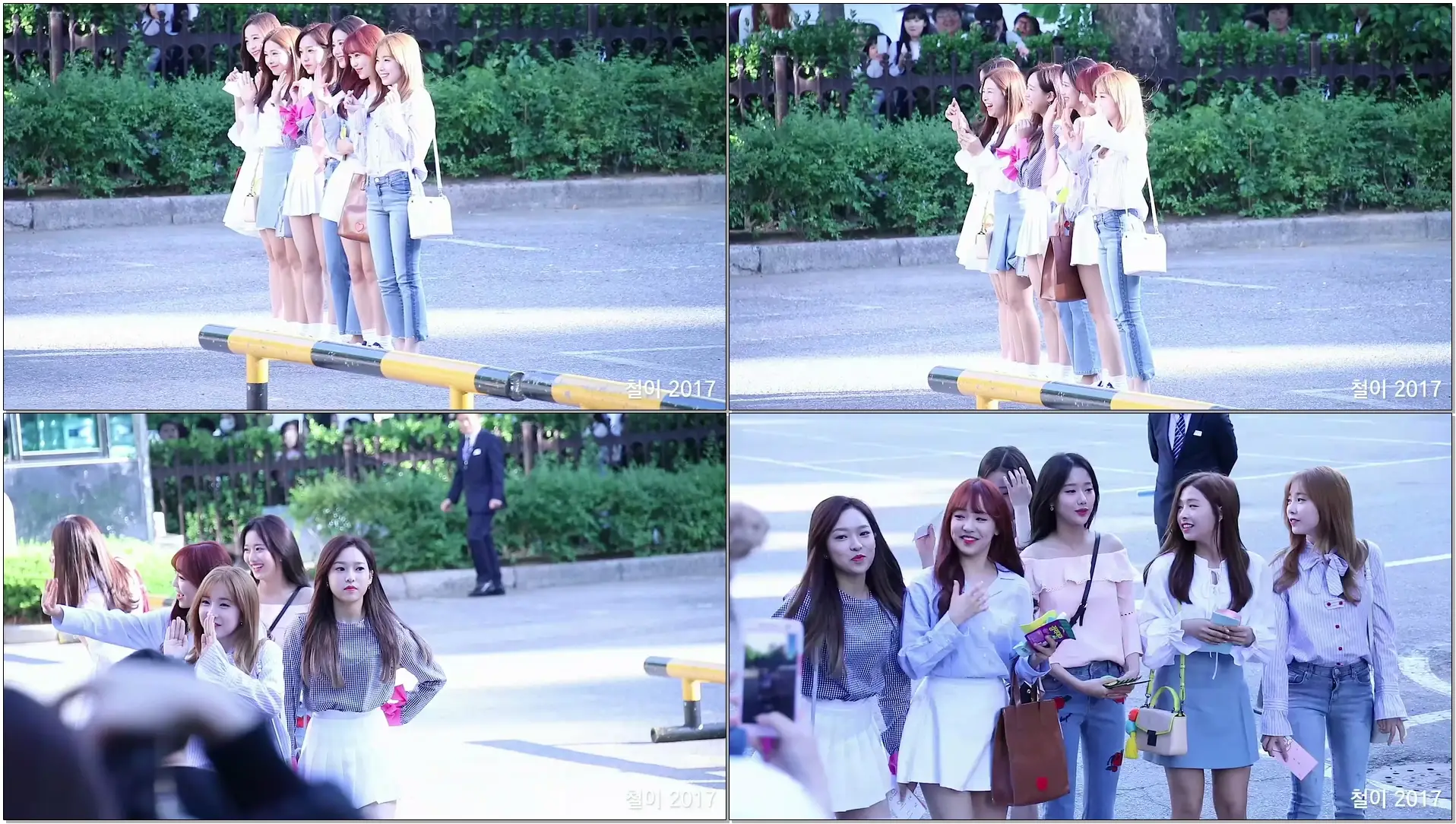 170602 에이프릴 (April) 전체 (출근길) BY 철이 - kbs 뮤직뱅크 신관공개홀(직캠/fancam)