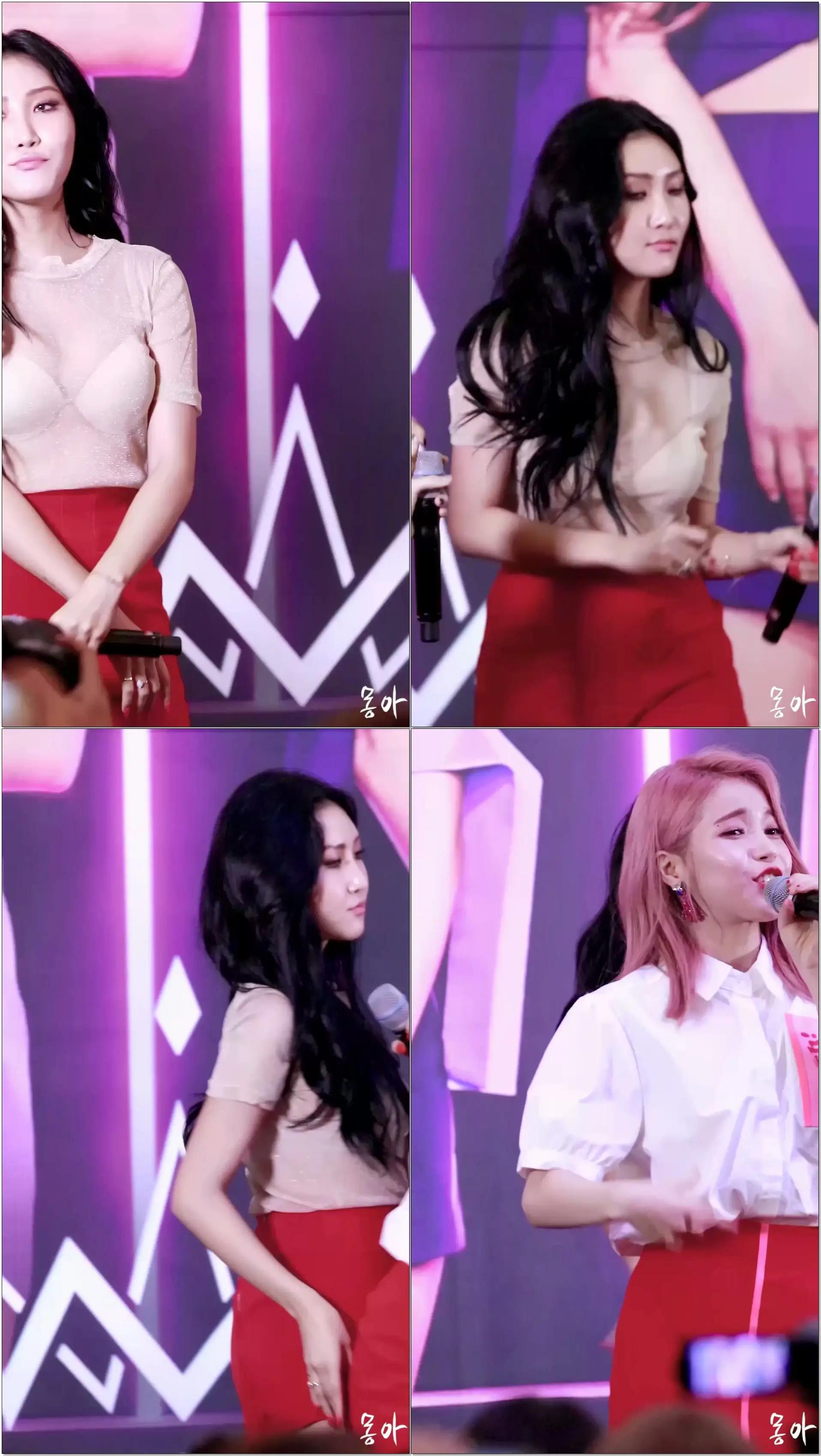 170625 마마무(Mamamoo) 화사 - '아재개그' 직캠 (음원차트1위기념) 버스킹 @롯데월드몰 팬사인회 축하공연 fancam by 몽아
