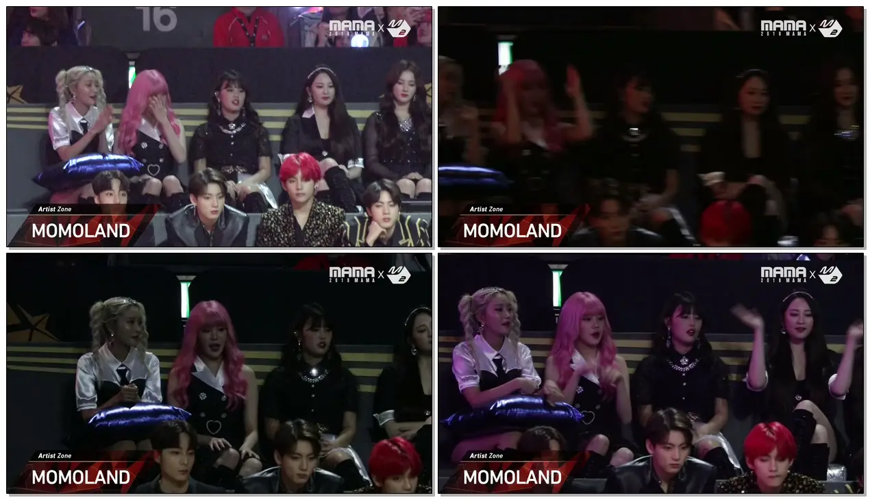 [2018MAMA x M2] 모모랜드(MOMOLAND) Reaction to 선미(SUNMI) & 청하(CHUNG HA)'s Performance in HONG KONG