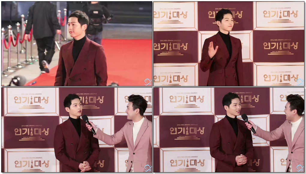 161231 2016KBS 연기대상 레드카펫 송중기 직캠